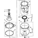 Kenmore 11091564800 agitator, basket and tub parts diagram