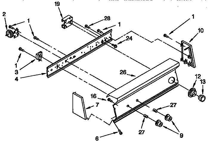 Kenmore 11091564800 control panel parts diagram