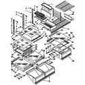 KitchenAid KTRS25KABL10 shelf parts diagram