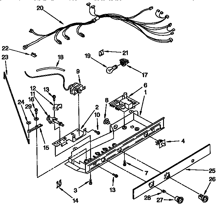 Kenmore 1069542910 control parts diagram