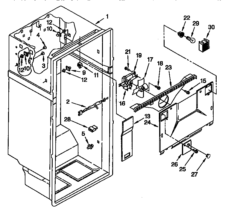 KitchenAid KTRS22KAWH10 liner parts diagram