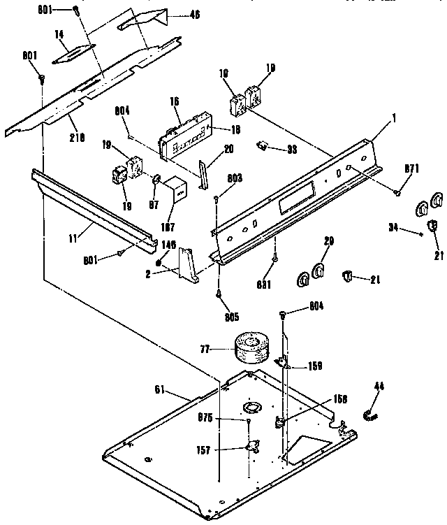 Kenmore 3634672994 control panel diagram