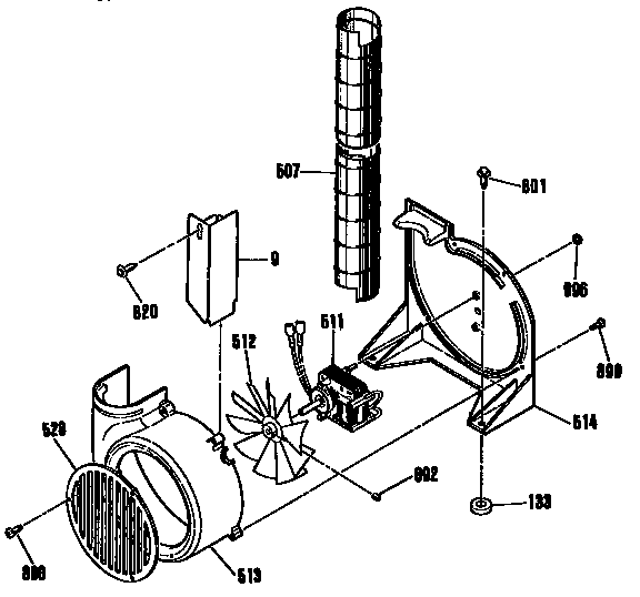 Kenmore 3634672994 blower section diagram