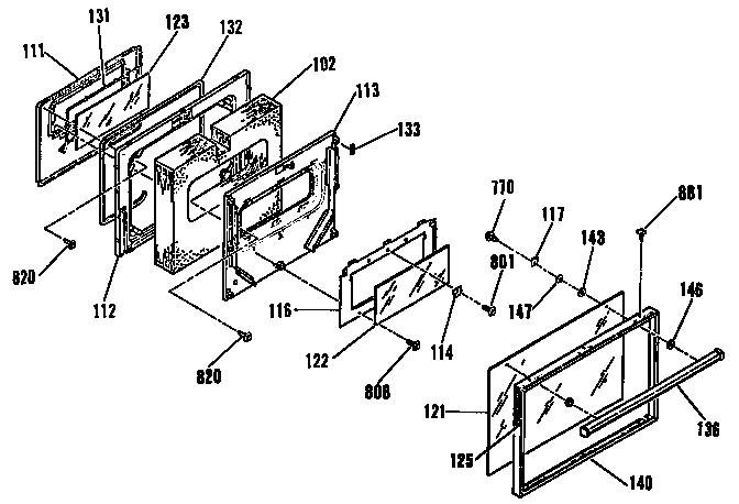 Kenmore 3634672994 door section diagram