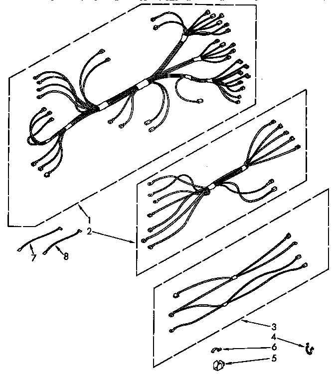 Kenmore 6654428916 wiring harness parts diagram
