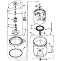 Kenmore 11092584100 agitator, basket and tub parts diagram