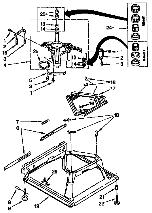 Kenmore 11092584100 machine base diagram