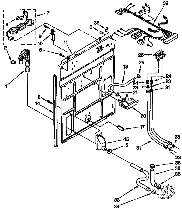 Kenmore 11092529800 rear panel parts diagram