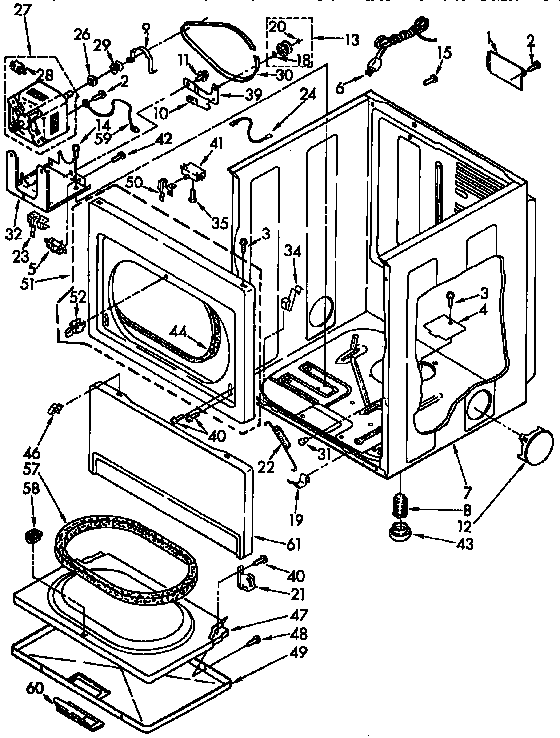 Kenmore 11097583100 cabinet parts diagram