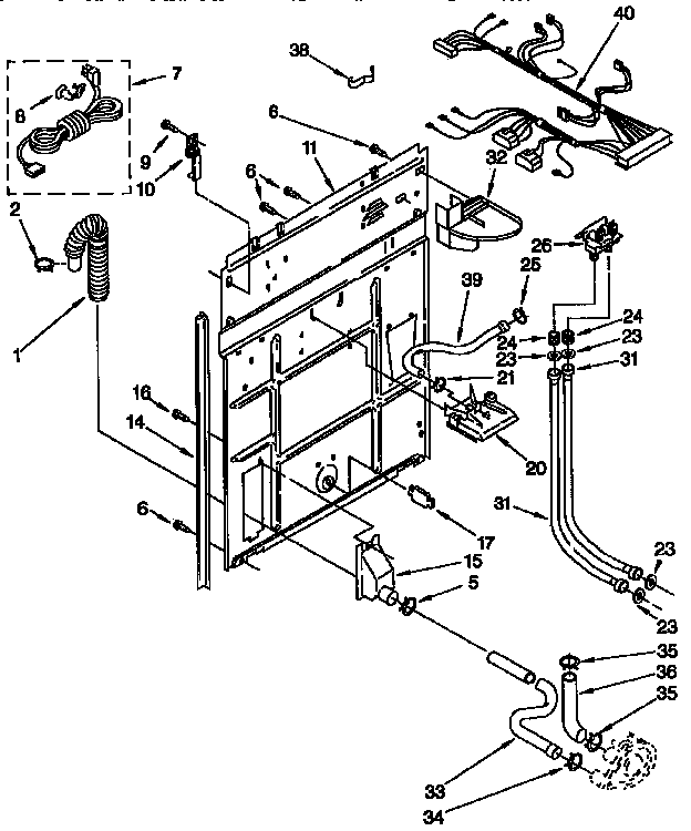 Kenmore 11092573100 rear panel parts diagram