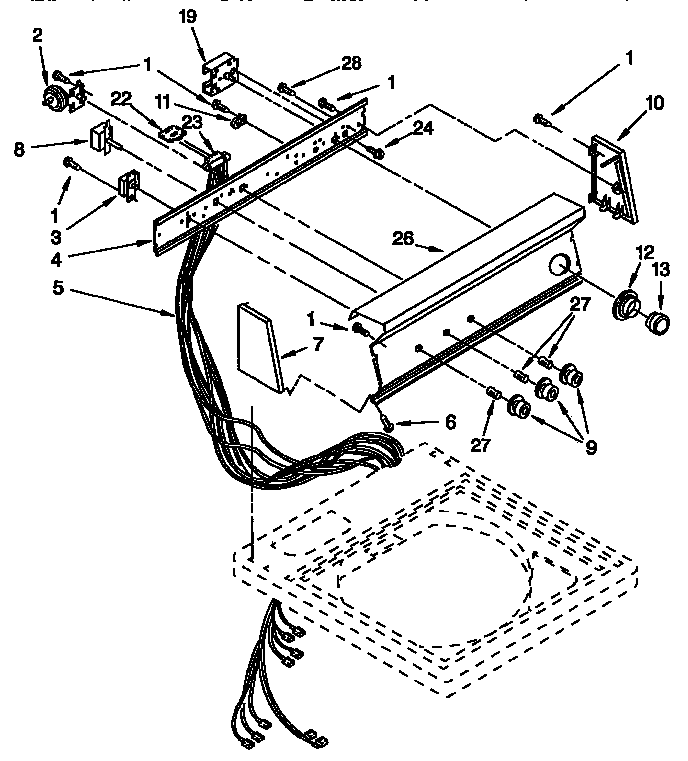 Kenmore 11092581100 control panel parts diagram