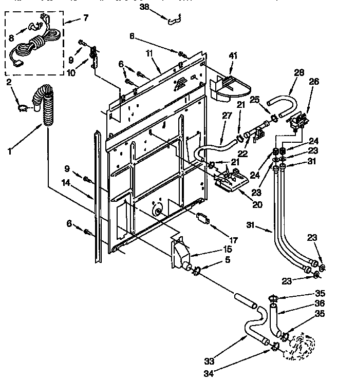 Kenmore 11092581100 rear panel parts diagram