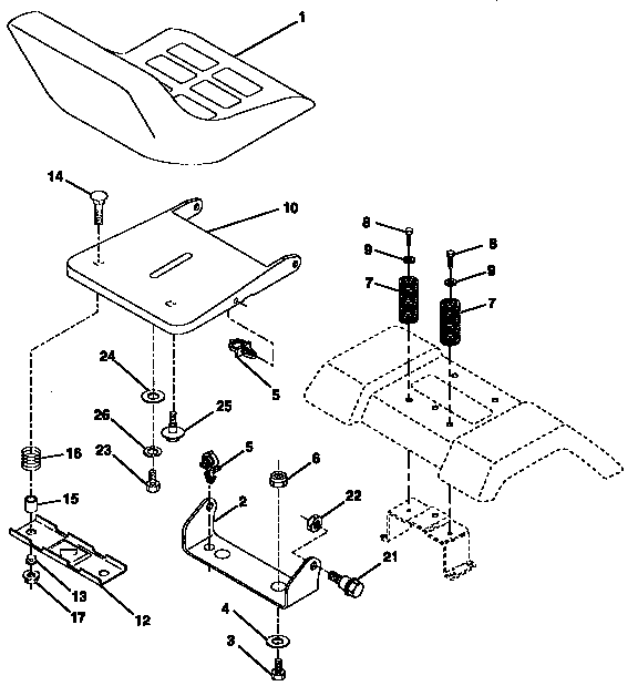 Craftsman 917257642 seat assembly diagram