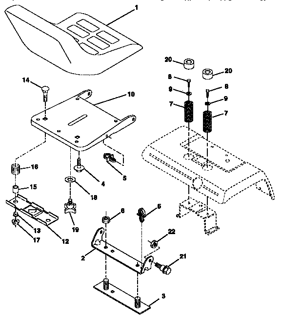 Craftsman 917257711 seat assembly diagram