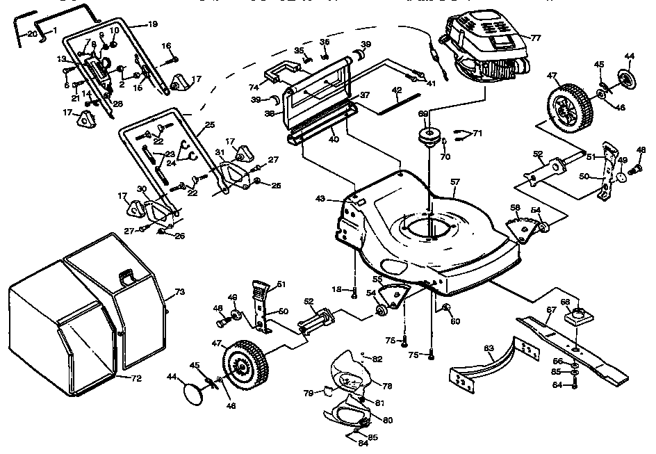Craftsman 917373460 main frame diagram