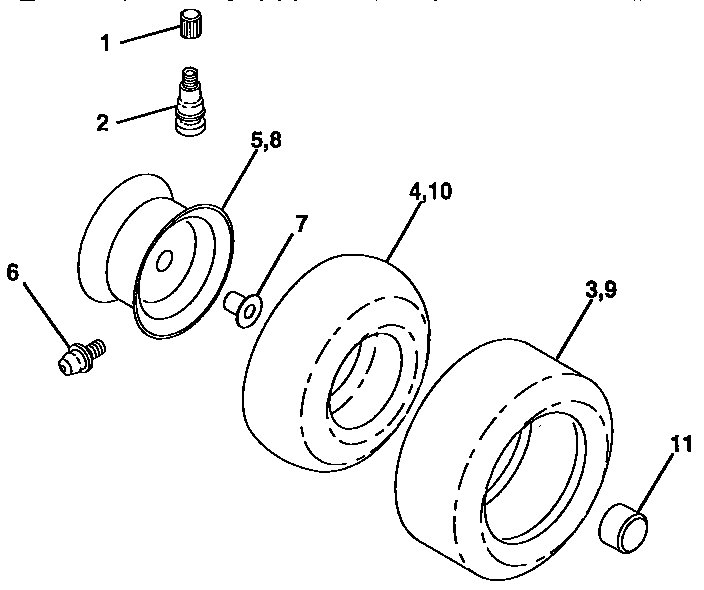 Craftsman 917257570 wheels and tires diagram