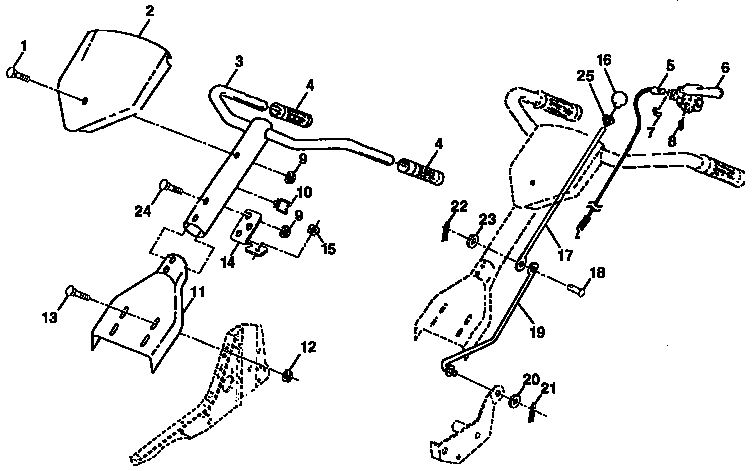 Craftsman 917296351 handle assembly diagram