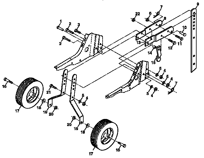 Craftsman 917296351 wheel and depth stake assembly diagram