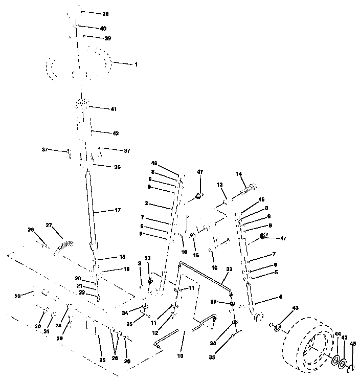 Craftsman 917257550 steering assembly diagram