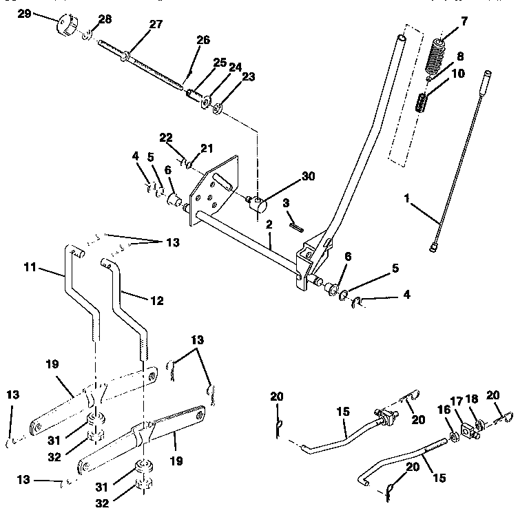 Craftsman 917257550 mower lift diagram