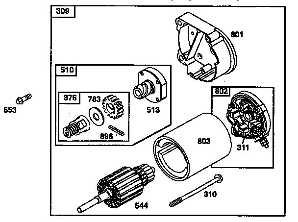 Craftsman 536257670 starter assembly diagram