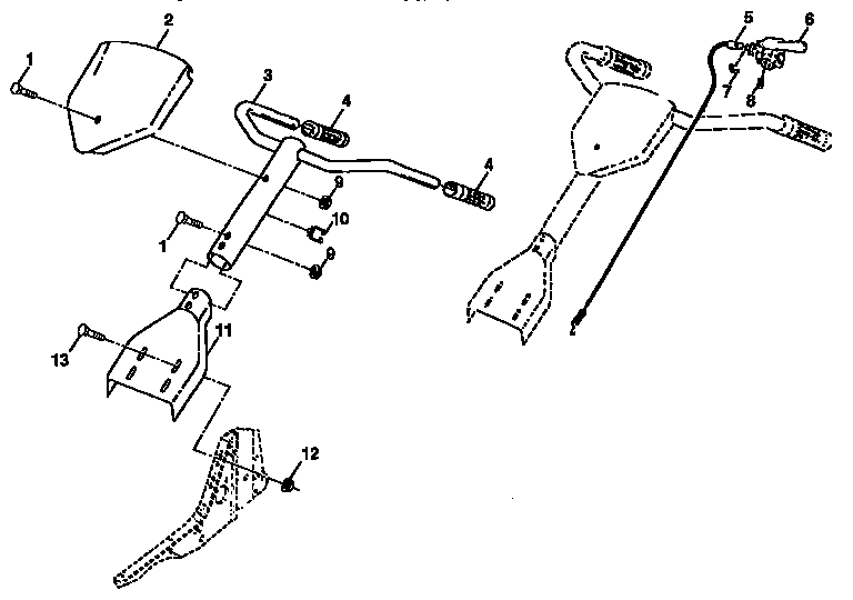 Craftsman 917295351 handle assembly diagram