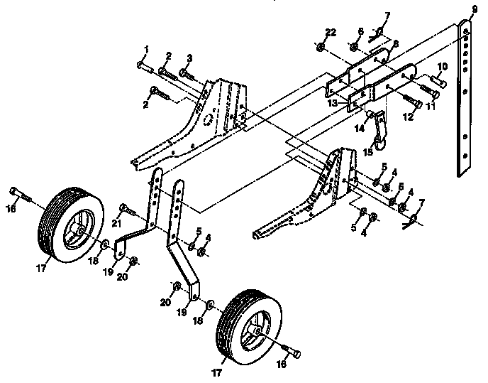 Craftsman 917295351 wheel and depth stake assembly diagram