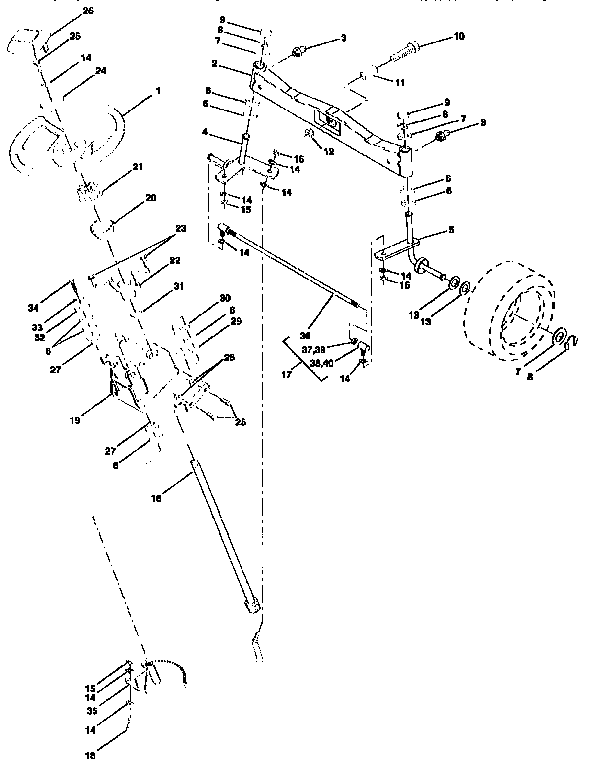 Craftsman 917257720 steering assembly diagram