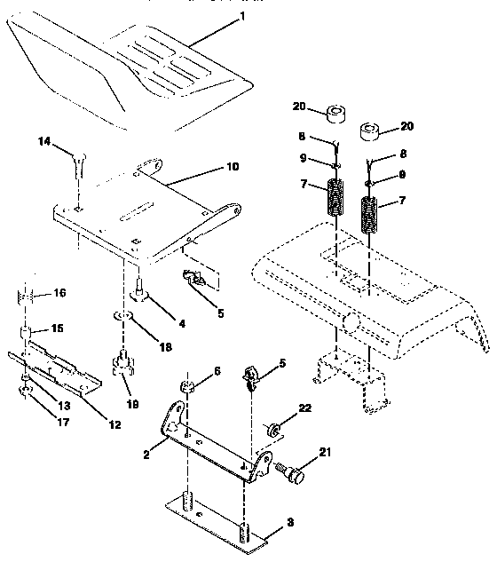 Craftsman 917257720 seat assembly diagram