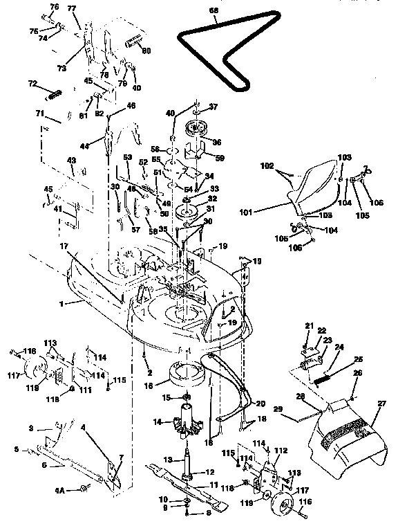 Craftsman 917255461 mower deck diagram