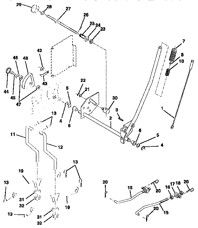 Craftsman 917255461 mower lift diagram