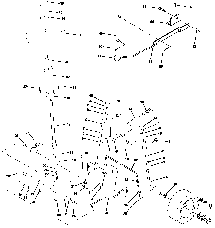 Craftsman 917257650 steering assembly diagram
