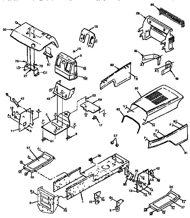 Craftsman 917257660 chassis and enclosures diagram