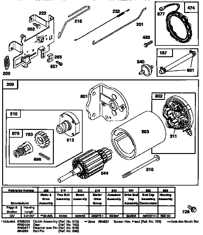 Craftsman 917257642 motor and drive starter diagram