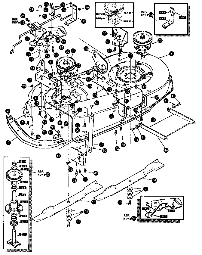 Craftsman 536257670 pre-painted deck assembly diagram