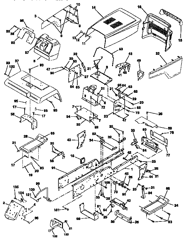 Craftsman 917250771 chassis and enclosures diagram