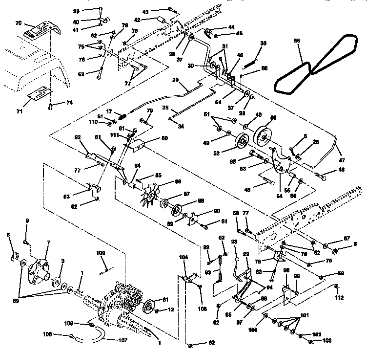 Craftsman 917250771 ground drive diagram
