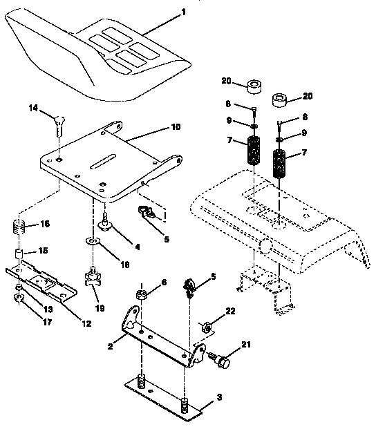 Craftsman 917250771 seat assembly diagram