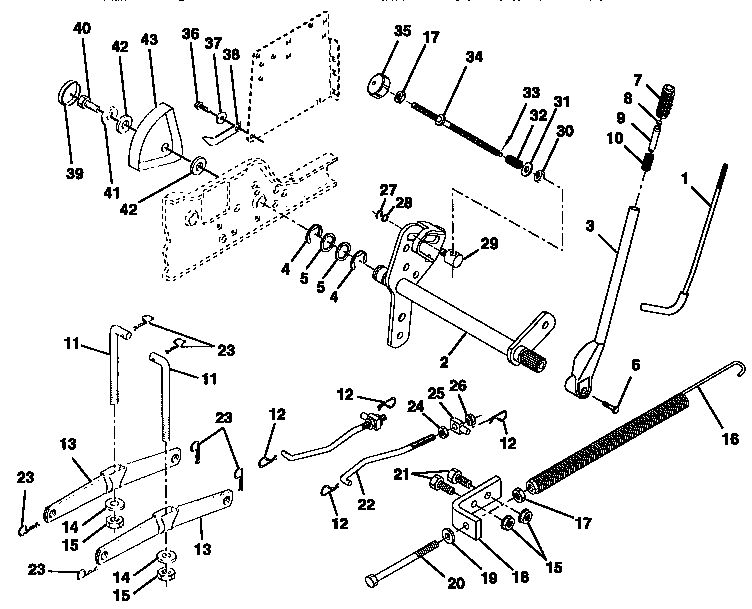 Craftsman 917250771 lift assembly diagram