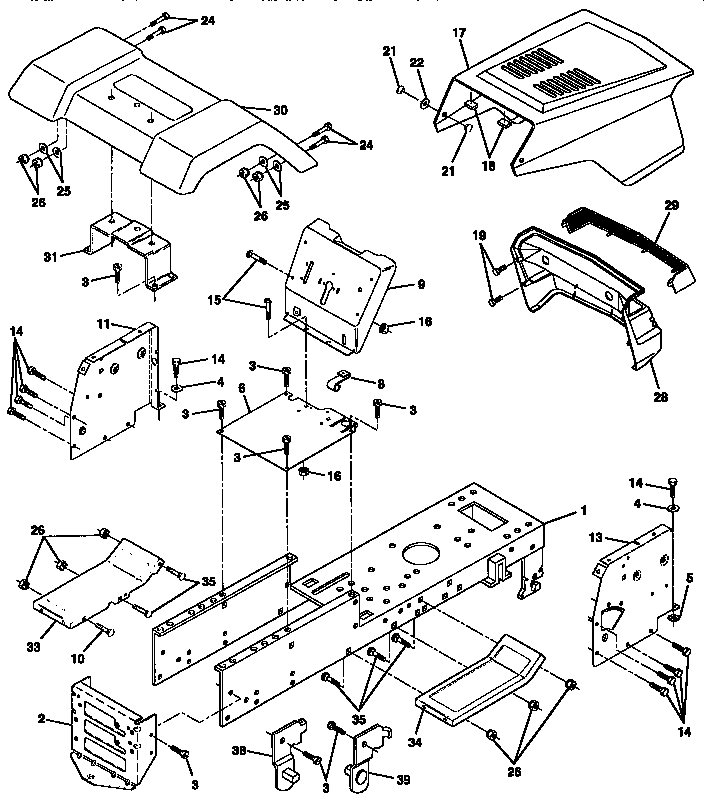 Craftsman 917257621 chassis and enclosures diagram