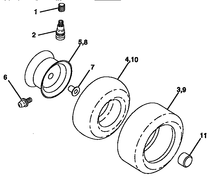 Craftsman 917257621 wheels and tires diagram