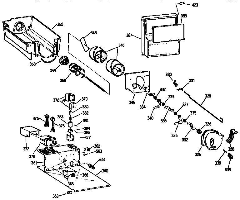 Kenmore 3639532783 ice bucket diagram