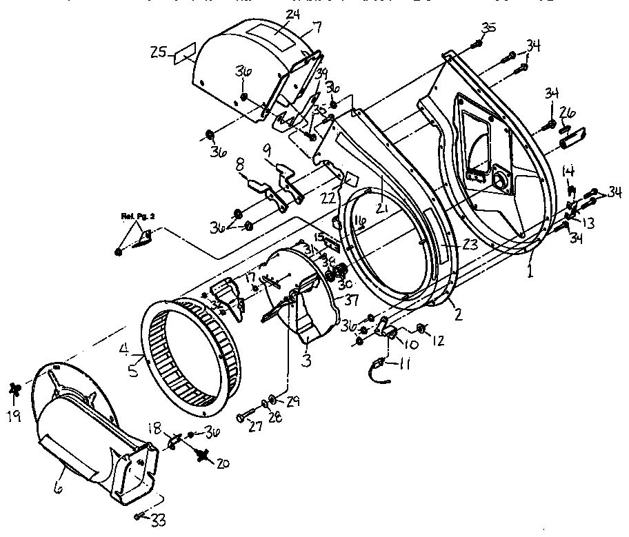 Troybilt 47282 shredder assembly diagram