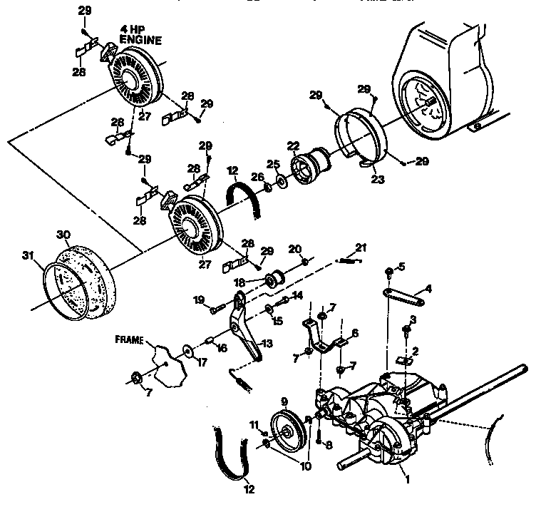 Troybilt 47282 transaxle diagram