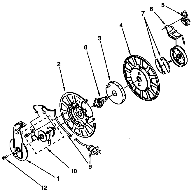 Kenmore 1162451290 power cord reel parts diagram