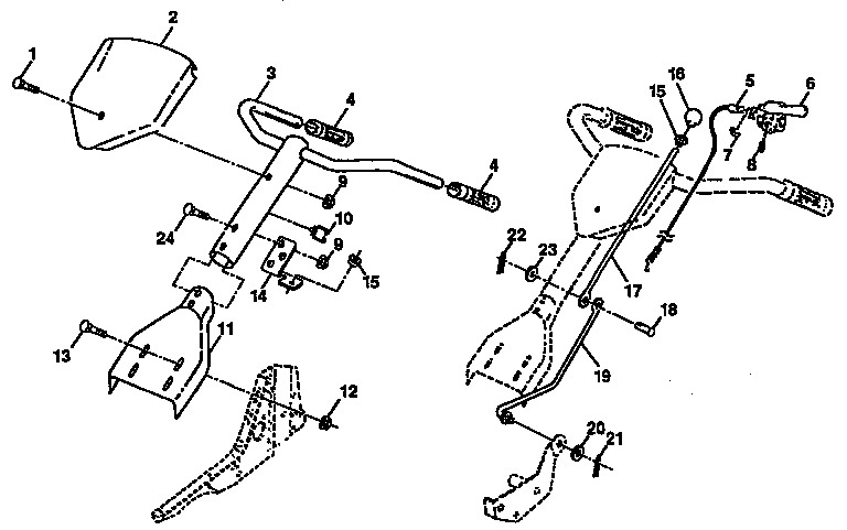 Craftsman 917297350 handle assembly diagram