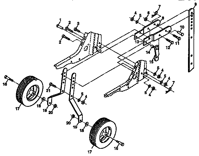 Craftsman 917297350 wheel and depth stake assembly diagram