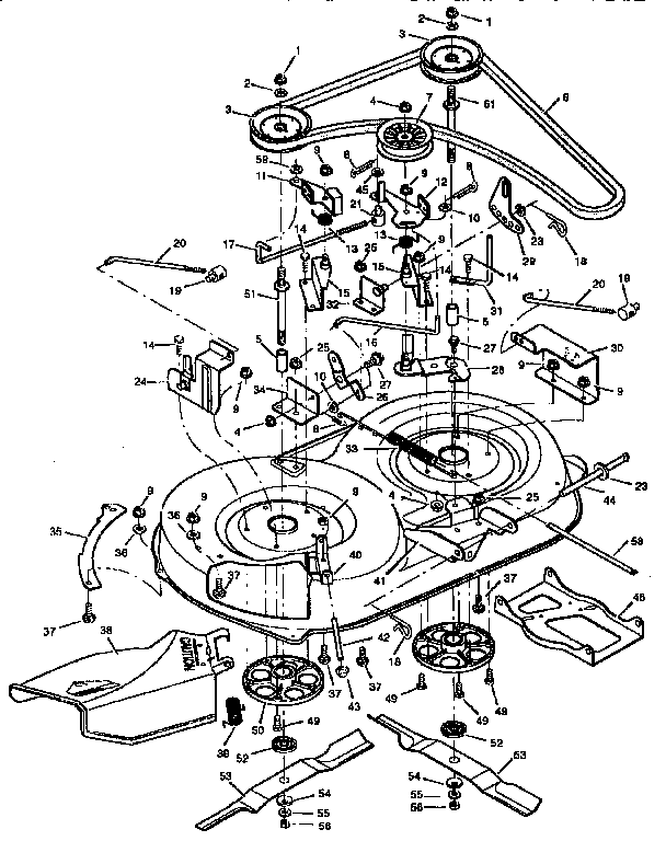 Craftsman 502255120 mower deck diagram