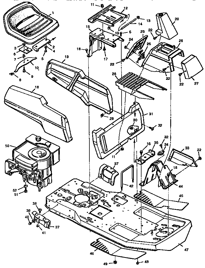 Craftsman 502255030 body chassis diagram