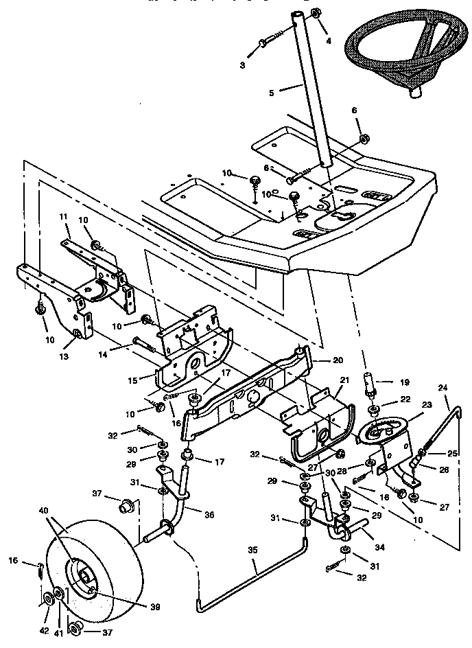 Craftsman 502255030 steering diagram